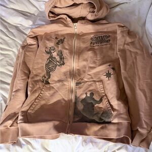 Men's/ Unisex Hommes + Femmes Tan Graphic Hoodie